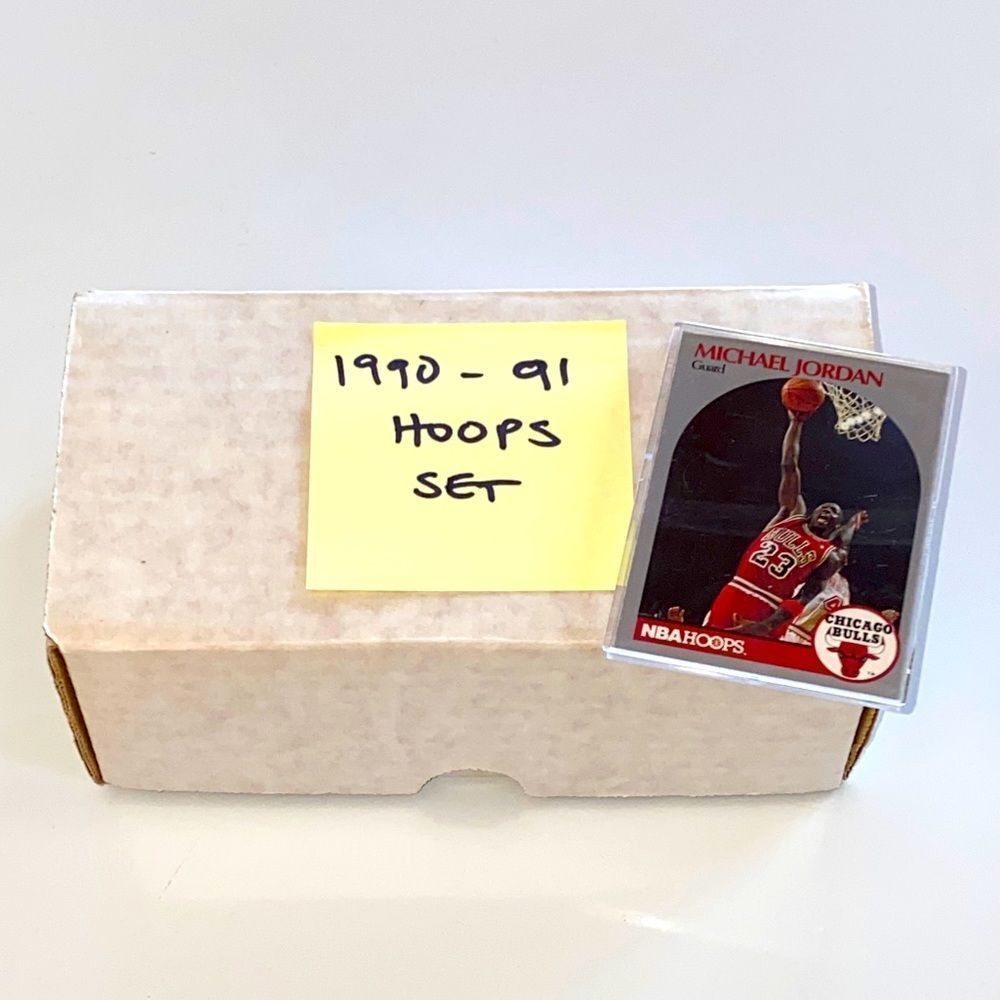 1990 NBA Hoops Basketball Card Set - Michael Jordan, Magic Johnson, Larry Bird